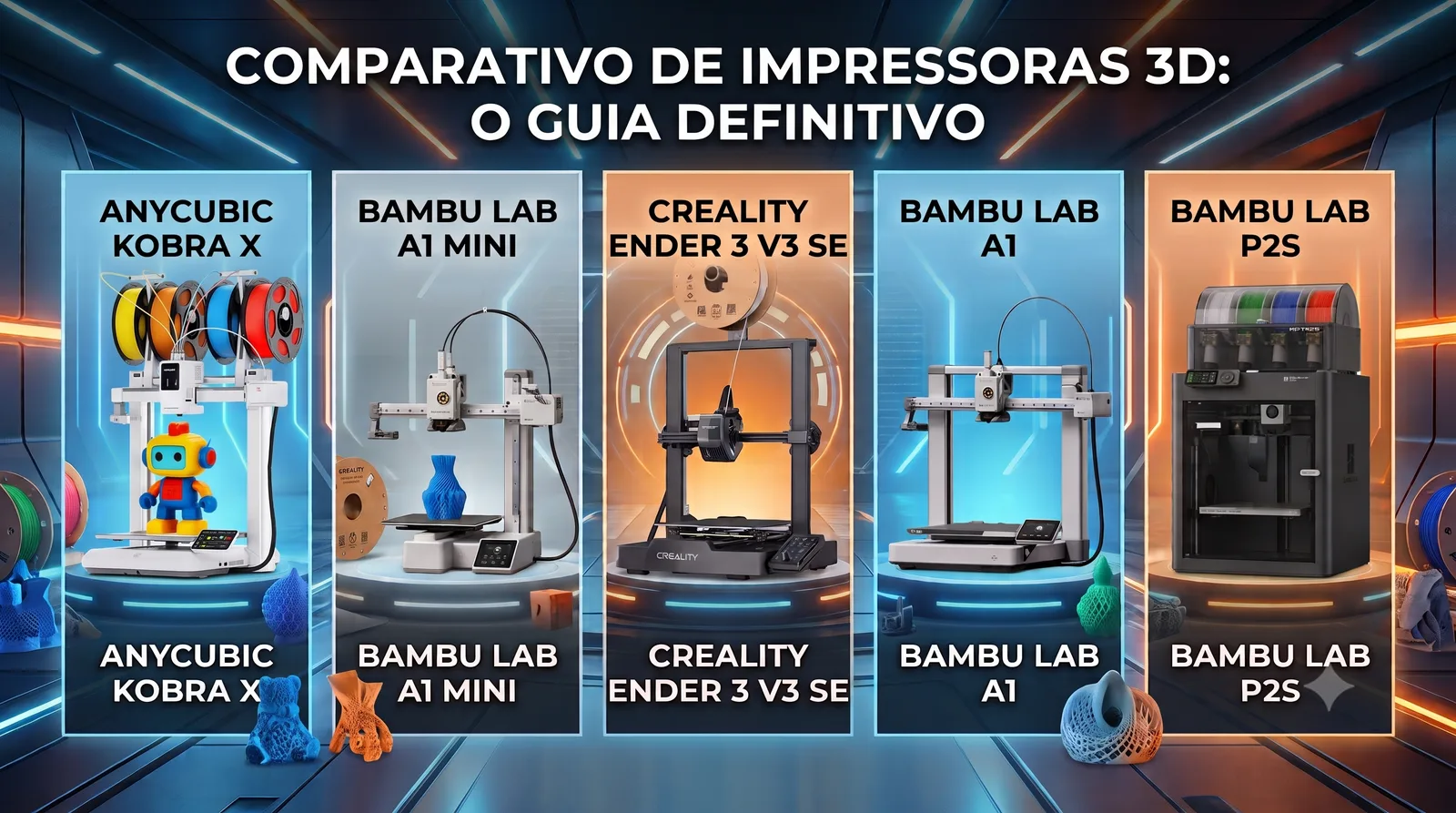 Melhor Impressora 3D para Iniciantes em 2026: Top 5 Que Valem Seu Dinheiro